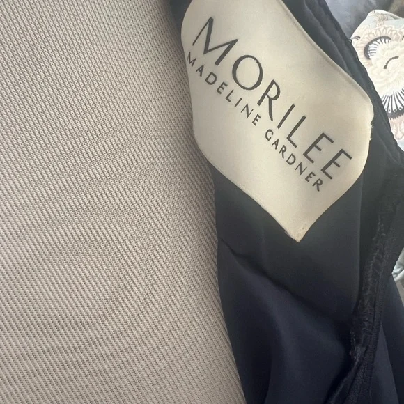 Mori Lee Blue Strapless Ruched Sweetheart Gown - Picture 7 of 8